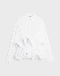셔츠 드레스 - 코튼 포플린 - 화이트 -  - 1 | CELINE