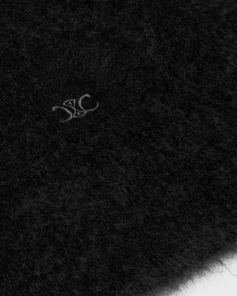 crewneck sweater IN brushed mohair - BLACK -  - 1 | CELINE