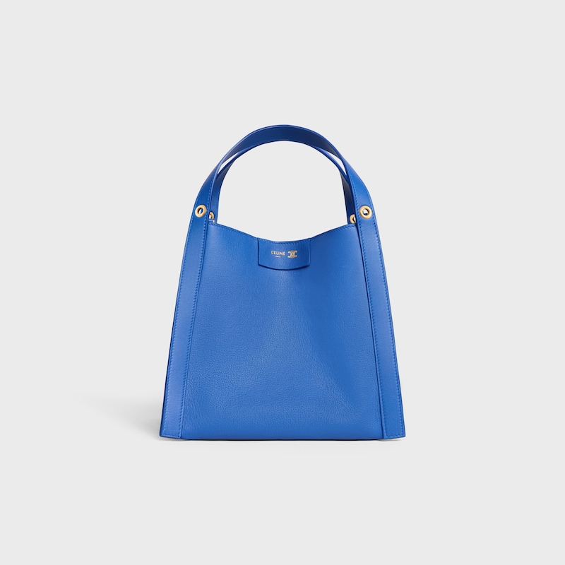 SMALL CUBE BAG IN SUPPLE CALFSKIN - OXIDE BLUE - MORE LINES - 1 | CELINE