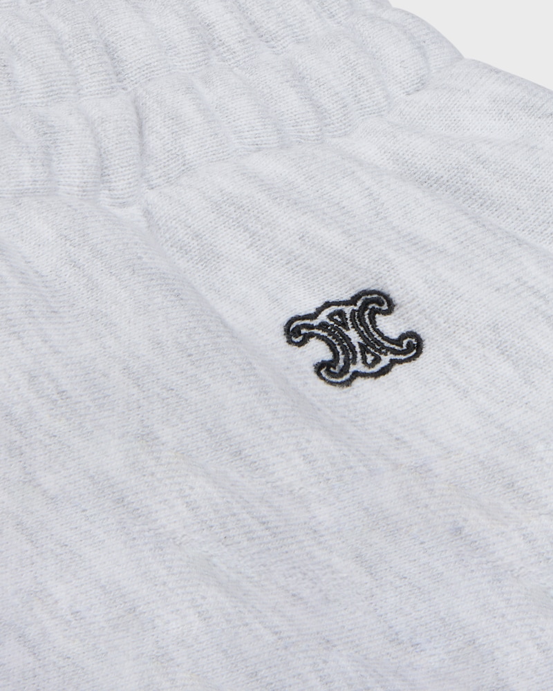 sweatpants IN cotton fleece - PALE GREY / BLACK -  - 1 | CELINE