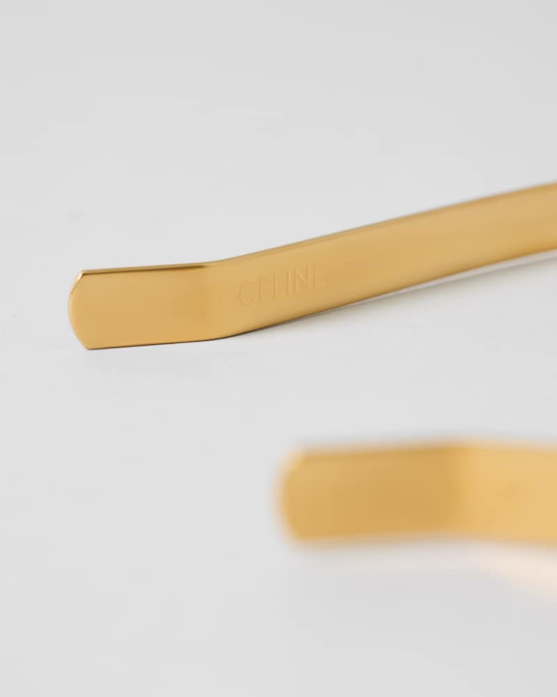 TRIOMPHE STUDS THIN HEADBAND IN BRASS WITH GOLD FINISH - GOLD - HAIR ACCESSORIES - 1 | CELINE