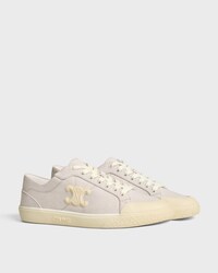 ALAN SNEAKER WITH TRIOMPHE IN CANVAS - LIGHT GREY -  - 2 | CELINE