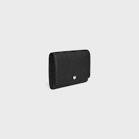 TARJETERO PARA TARJETAS DE VISITA DE PIEL DE BECERRO CON TEXTURA GRANULADA - NEGRO - MONEDEROS - 2 | CELINE
