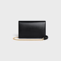 BRIEFTASCHE MIT KETTE MARGO aus glänzendem Kalbsleder - SCHWARZ - GIFT FINDER - 2 | CELINE