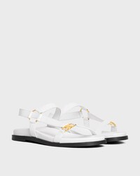 MAUD SANDAL WITH TRIOMPHE IN CALFSKIN - WHITE -  - 2 | CELINE