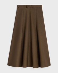jupe gabardine coton - MILITARY BROWN -  - 2 | CELINE