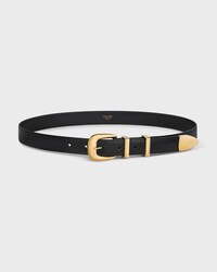 CINTURÓN ESTILO VAQUERO 25 MM DE PIEL TAURILLON - NEGRO -  - 1 | CELINE