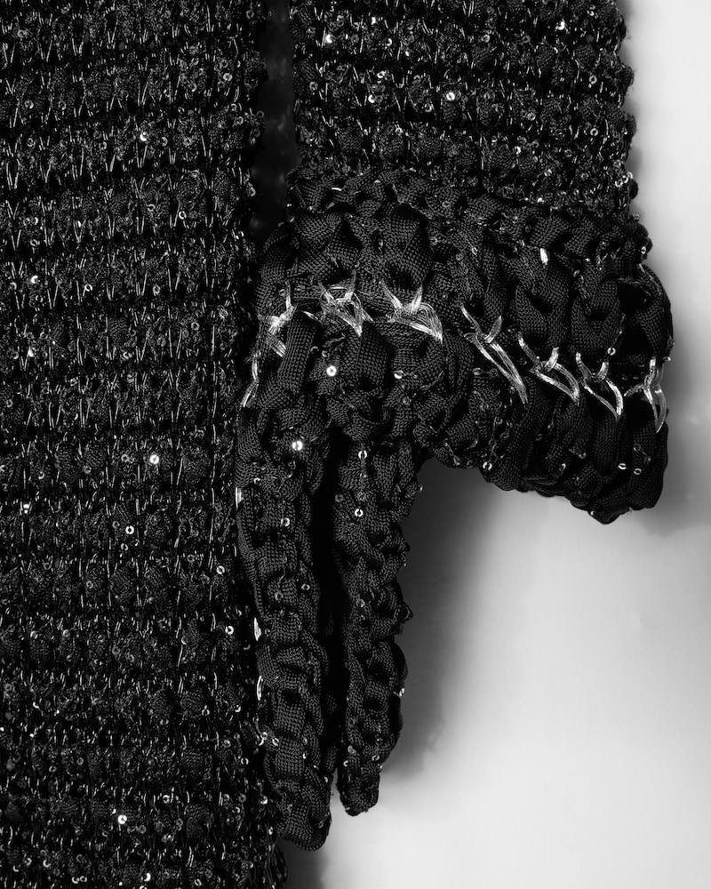 LANGER CARDIGAN AUS GLANZTWEED - SCHWARZ -  - 1 | CELINE