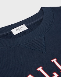 SWEATSHIRT IN cotton fleece - NAVY / RED / WHITE -  - 2 | CELINE