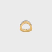 Formes Abstraites Set of Rings in Strass and Brass with Gold and Rhodium finish - GOLD/ SILVER -  - 1 | CELINE