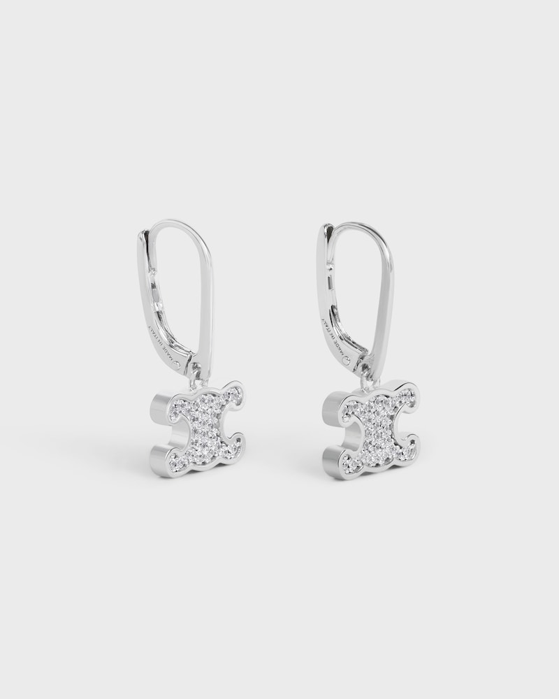 BO Rhinestone Triomphe en Laiton Rhodié et Cristaux - ARGENT - PETITS CADEAUX - 1 | CELINE