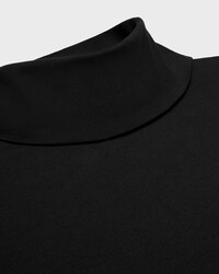 TOP CON CUELLO ALTO DE PUNTO DE ALGODÓN DEPORTIVO - NEGRO / BLANCO ÓPTICO -  - 2 | CELINE