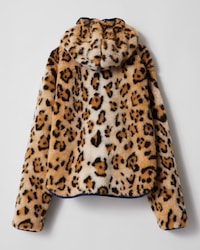 hooded jacket IN alpaca wool polar fleece - FAUVE / NAVY -  - 2 | CELINE