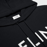 CELINE LOOSE HOODIE IN COTTON FLEECE - BLACK / WHITE -  - 2 | CELINE