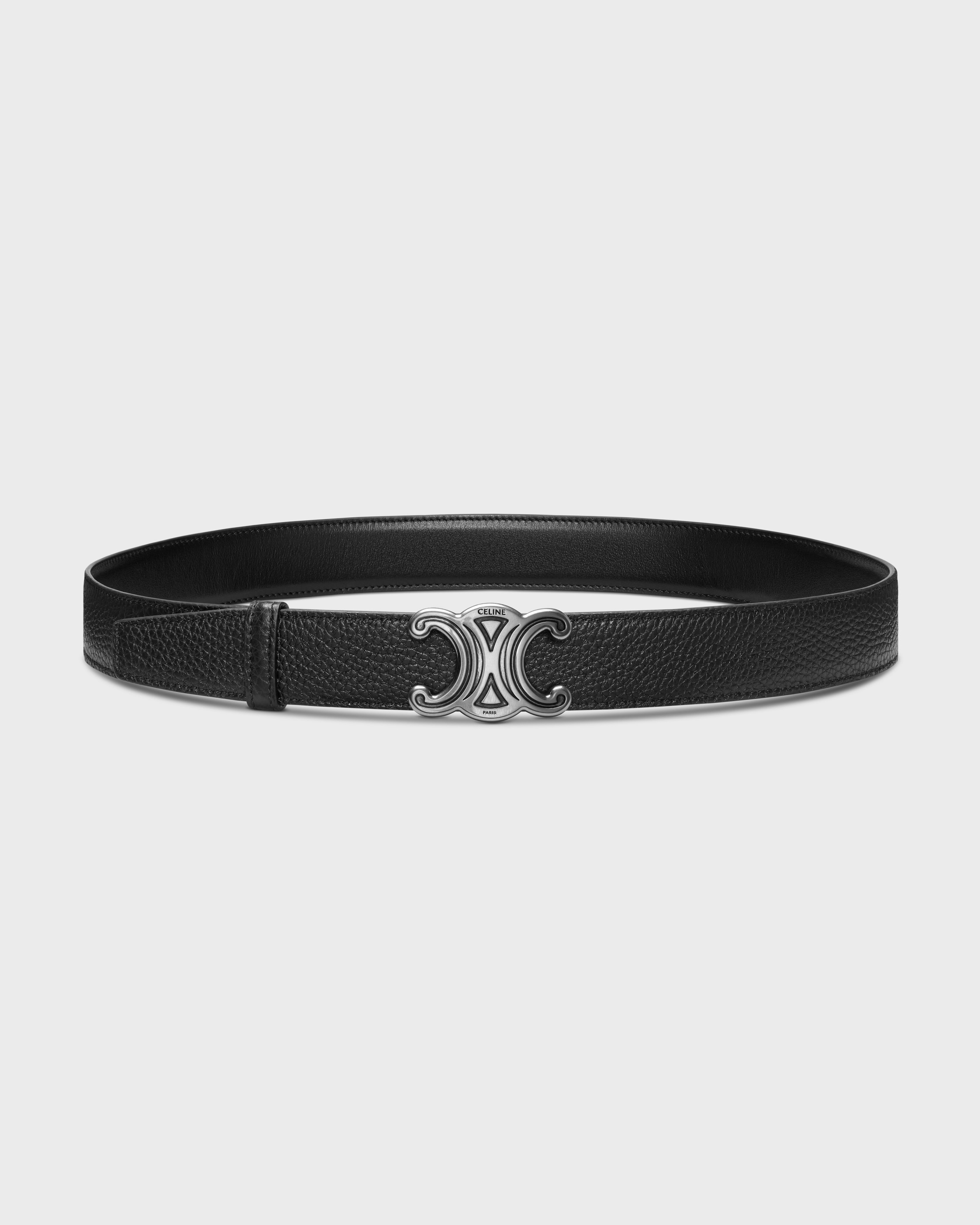 TRIOMPHE HELIUM BUCKLE & Reversible Strap 30MM - BLACK | CELINE