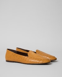 AURA LOAFER AUS LAMMLEDER MIT KROKO-PRÄGUNG - SAHARA -  - 2 | CELINE