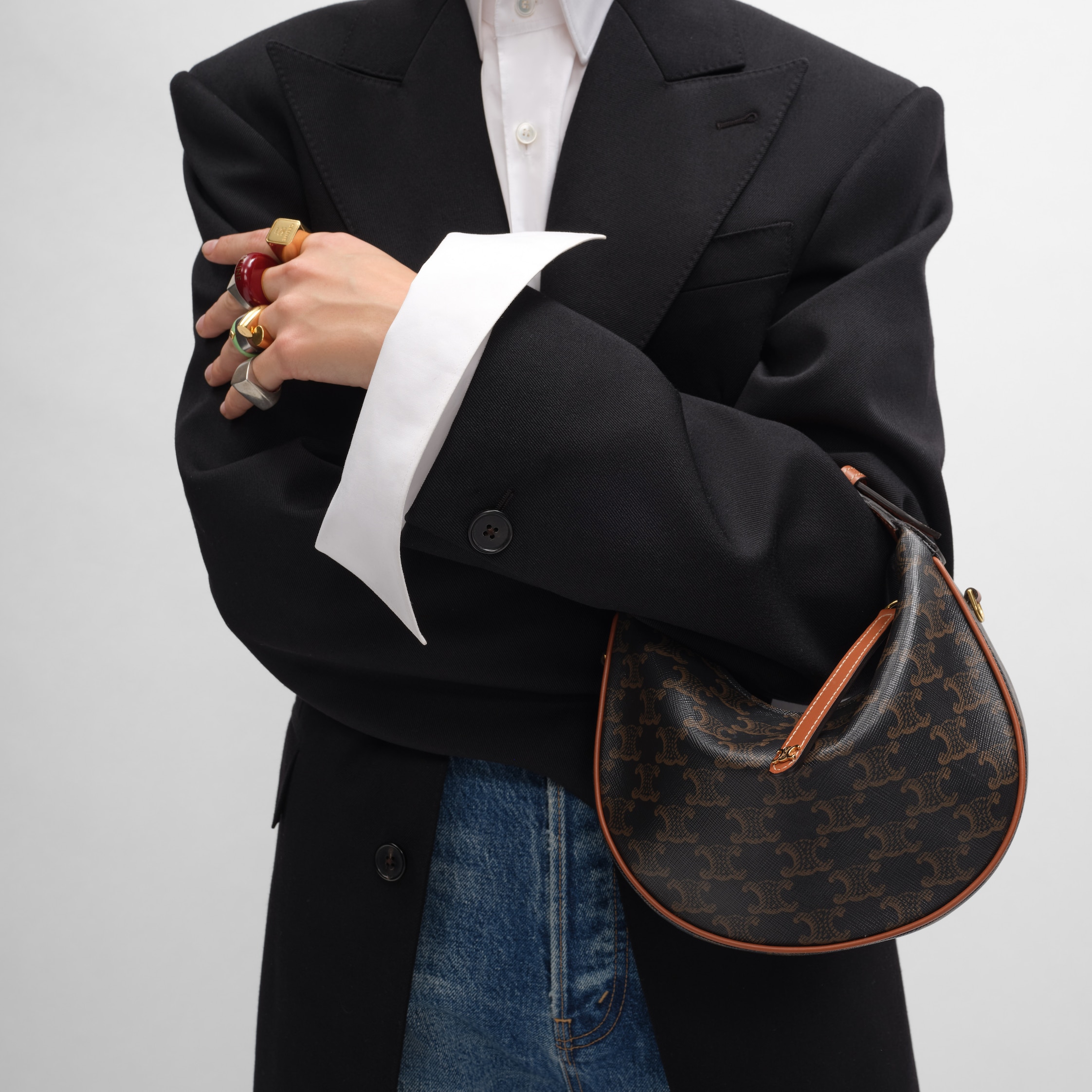 Teen Celine Lulu IN TRIOMPHE CANVAS AND CALFSKIN - TAN | CELINE