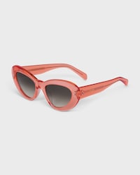 Butterfly S320 sunglasses in Acetate - TRANSPARENT CORAL -  - 2 | CELINE
