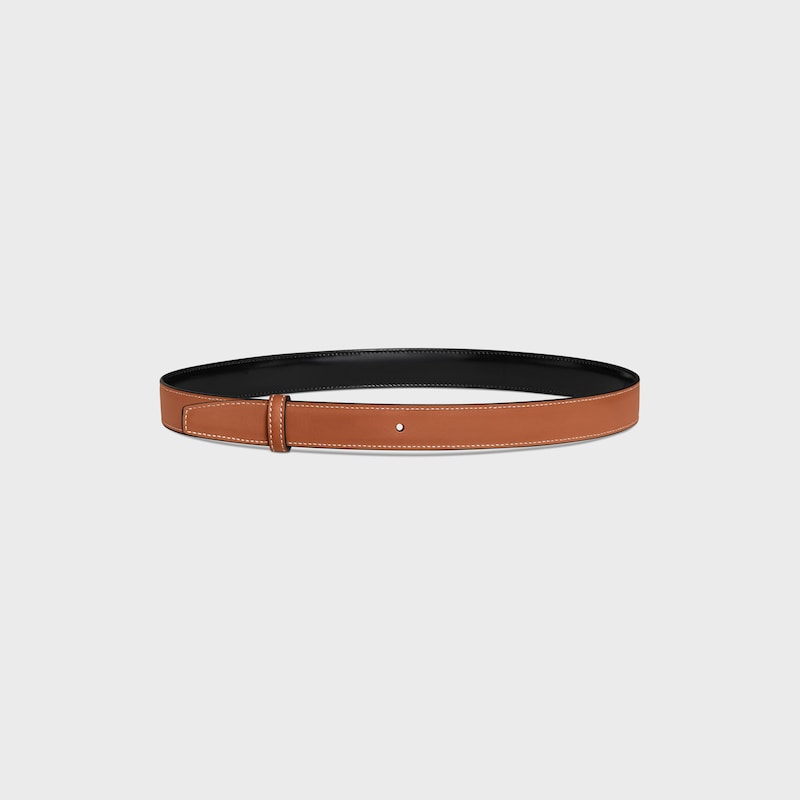 Wendbarer Riemen 25 mm AUS TAURILLON UND NATURBELASSENEM KALBSLEDER - SCHWARZ / TAN -  - 1 | CELINE