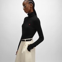 Jersey con cuello alto de lana y cachemira - NEGRO -  - 2 | CELINE