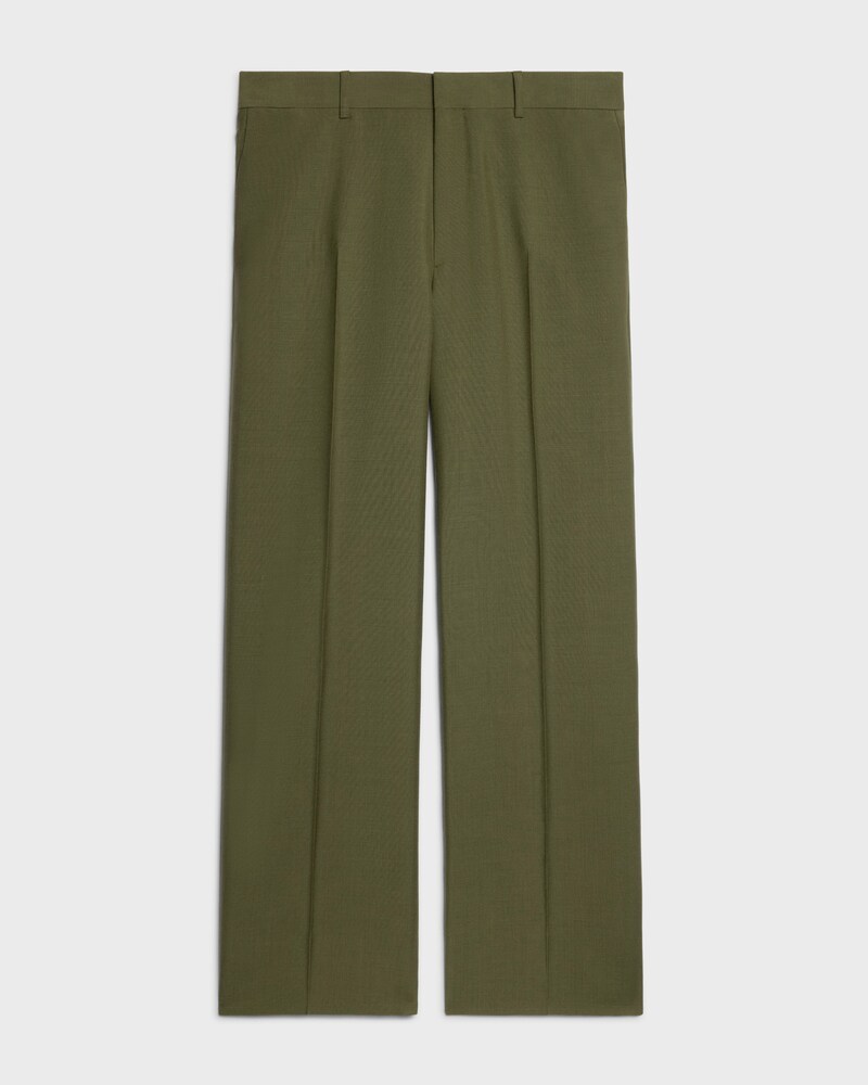 STRAIGHT-LEG TROUSERS - OLIVE -  - 1 | CELINE