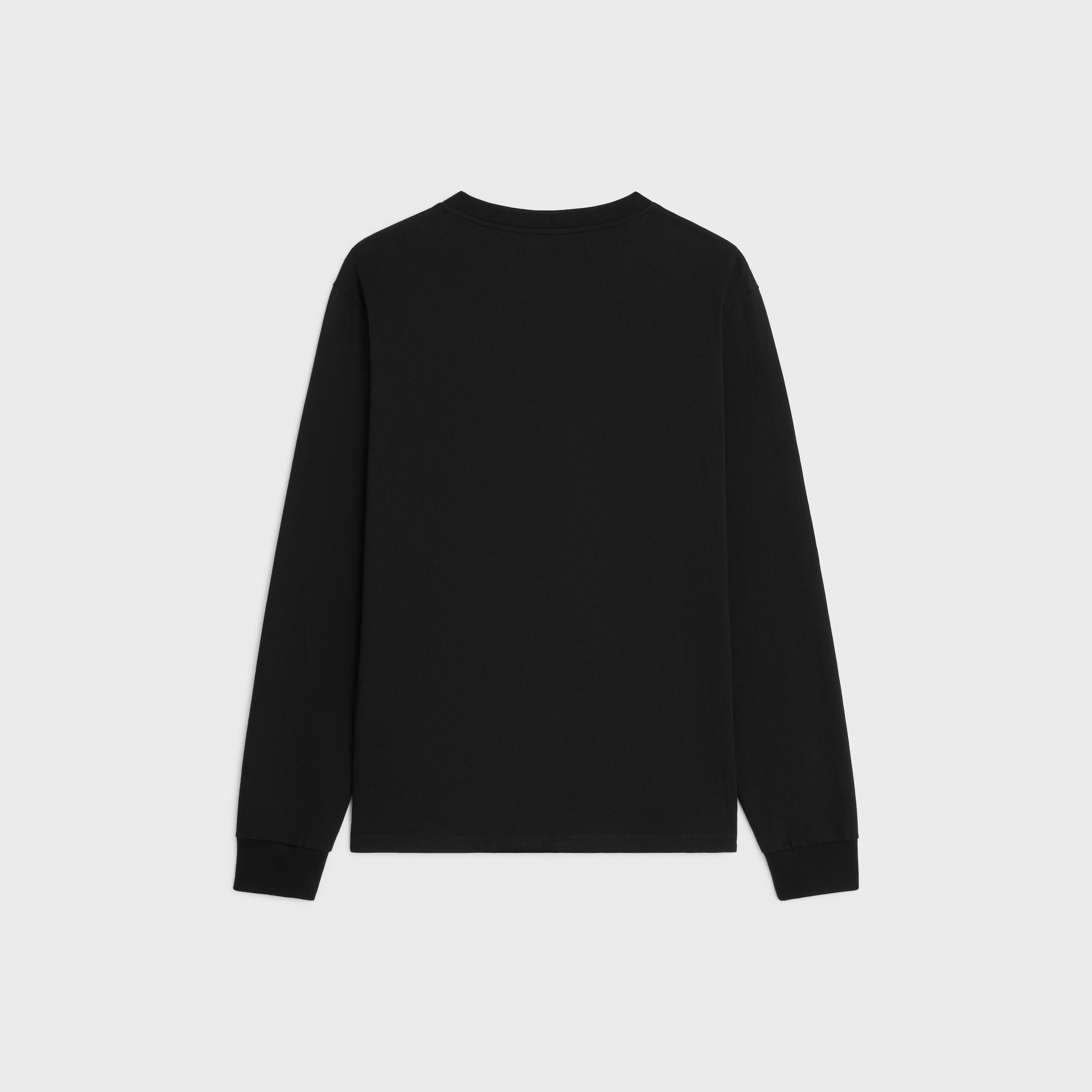 long sleeved t-shirt IN cotton jersey - BLACK / WHITE | CELINE