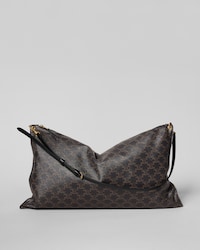 BOLSO ALMOHADA EN LONA TRIOMPHE - NEGRO - MUJER - 1 | CELINE
