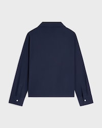 SCOUT SHIRT IN COTTON AND LINEN CLOTH - NAVY -  - 2 | CELINE