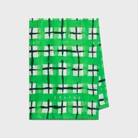 pareo sarong IN tartan cotton - GREEN/WHITE -  - 2 | CELINE