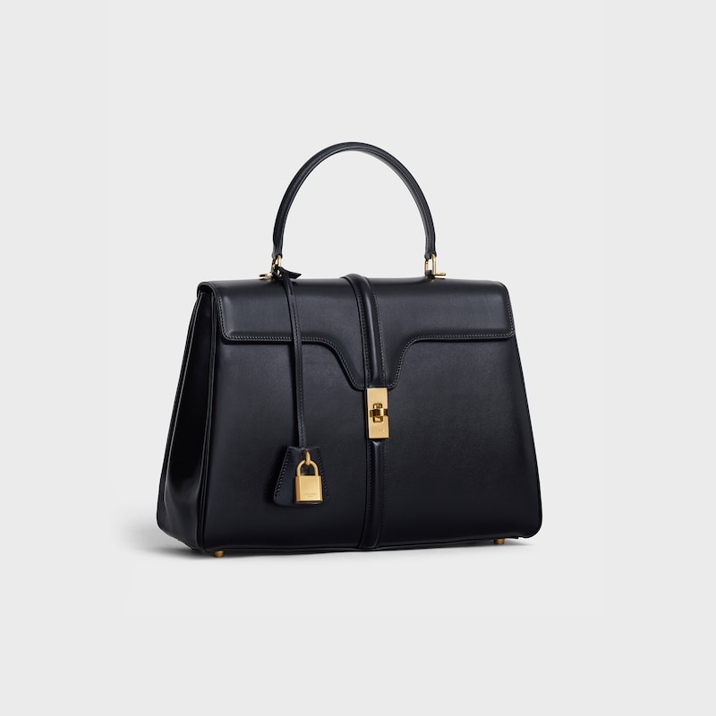 CLASSIQUE 16緞面牛皮革手袋 - 黑色 - LE 16 - 1 | CELINE