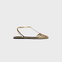 CAGE FLACHE SANDALEN AUS LAMINIERTEM LAMMLEDER - GOLD -  - 1 | CELINE