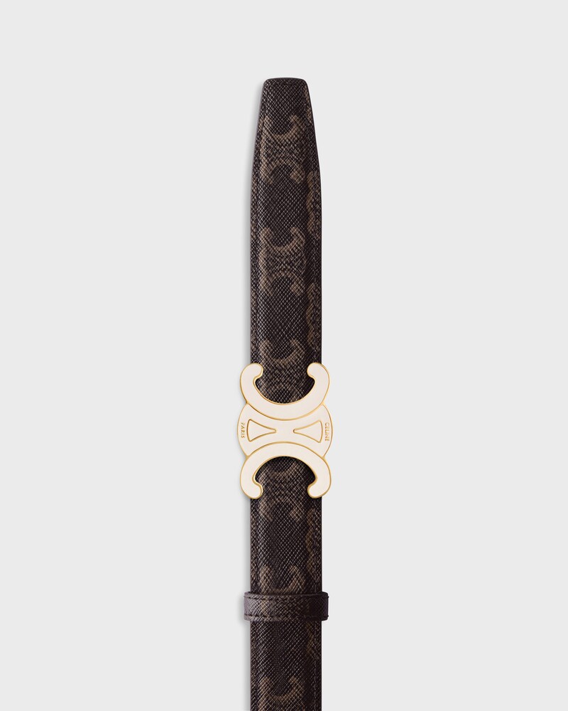 Reversible Strap 25MM IN Taurillon Leather and Triomphe Canvas -  -  - 1 | CELINE