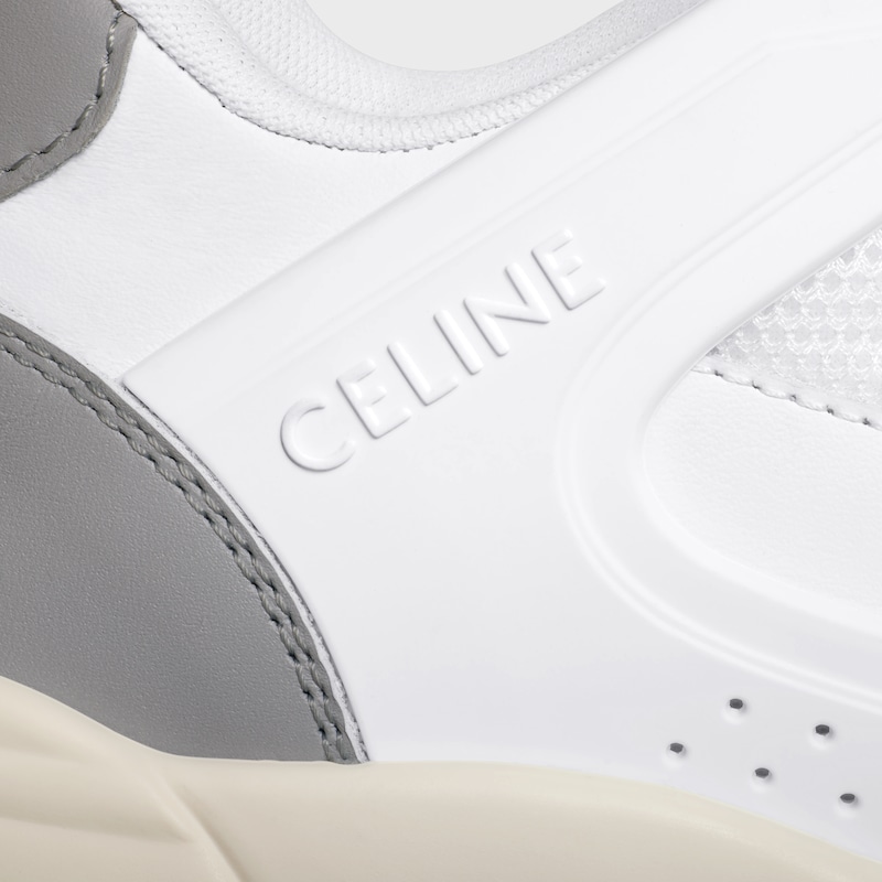 SNEAKER CELINE BAJA CT-09 DE CORDONES DE PIEL DE BECERRO Y MALLA - BLANCO ÓPTICO/GRIS/BEIGE -  - 1 | CELINE