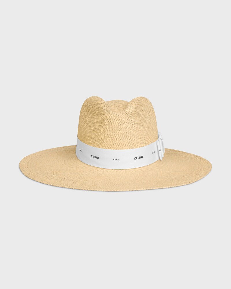 panama hat IN straw - NATURAL / WHITE -  - 1 | CELINE