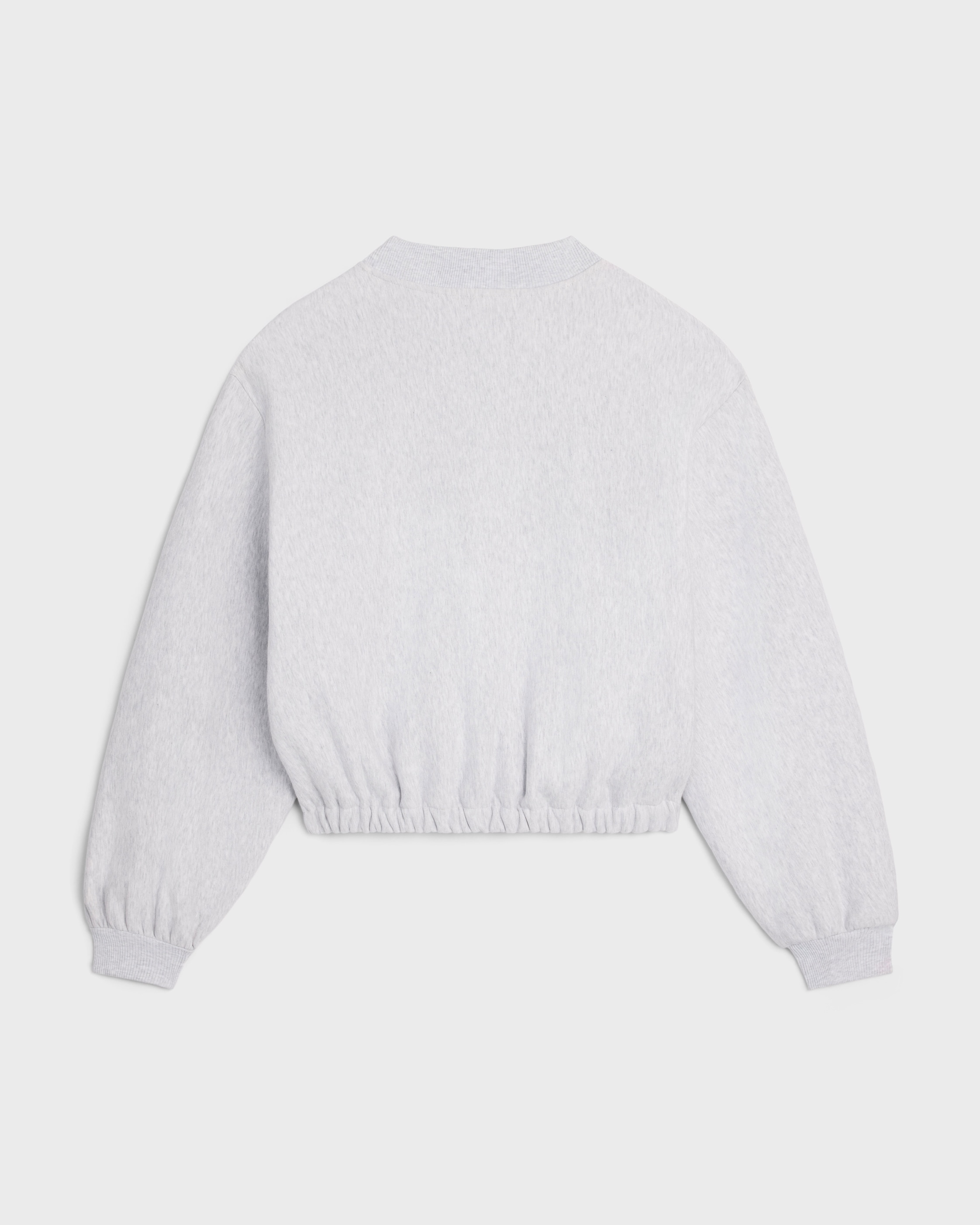 teddy jacket IN cotton fleece - PALE GREY/ OFF WHITE | CELINE