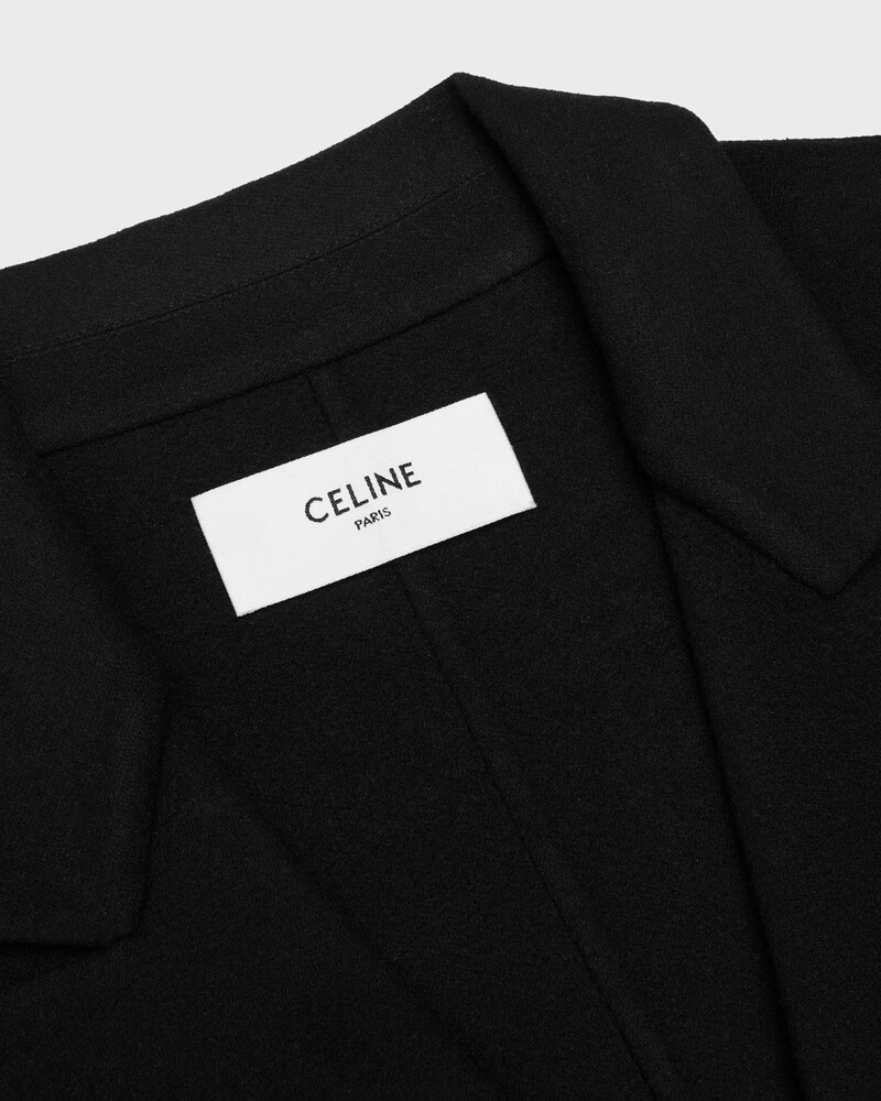 coat IN DOUBLE-FACE CASHMERE - BLACK -  - 1 | CELINE