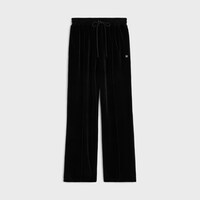 joggings IN velvet jersey - BLACK / WHITE -  - 1 | CELINE