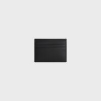 LARGE CARD HOLDER in Satinated calfskin with triomphe embossed - BLACK - CARD HOLDERS - 2 | CELINE