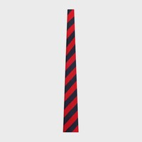 타이 - 스트라이프 실크 자카드 - 네이비 / 레드 -  - 1 | CELINE