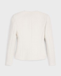 jacket IN cashmere and wool natté - WHITE -  - 2 | CELINE