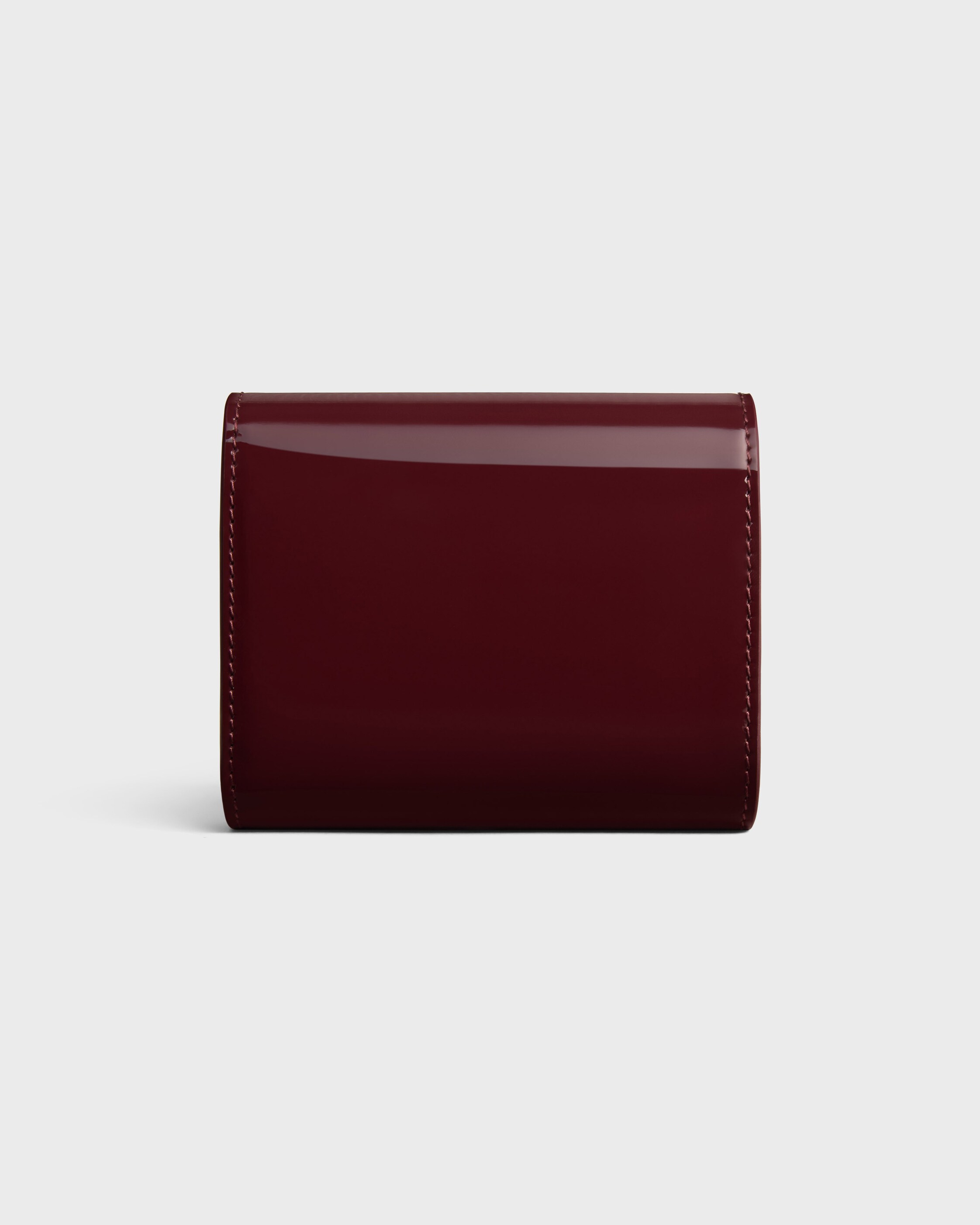 Small Flap Wallet TRIOMPHE IN PATENT CALFSKIN - SYRAH | CELINE