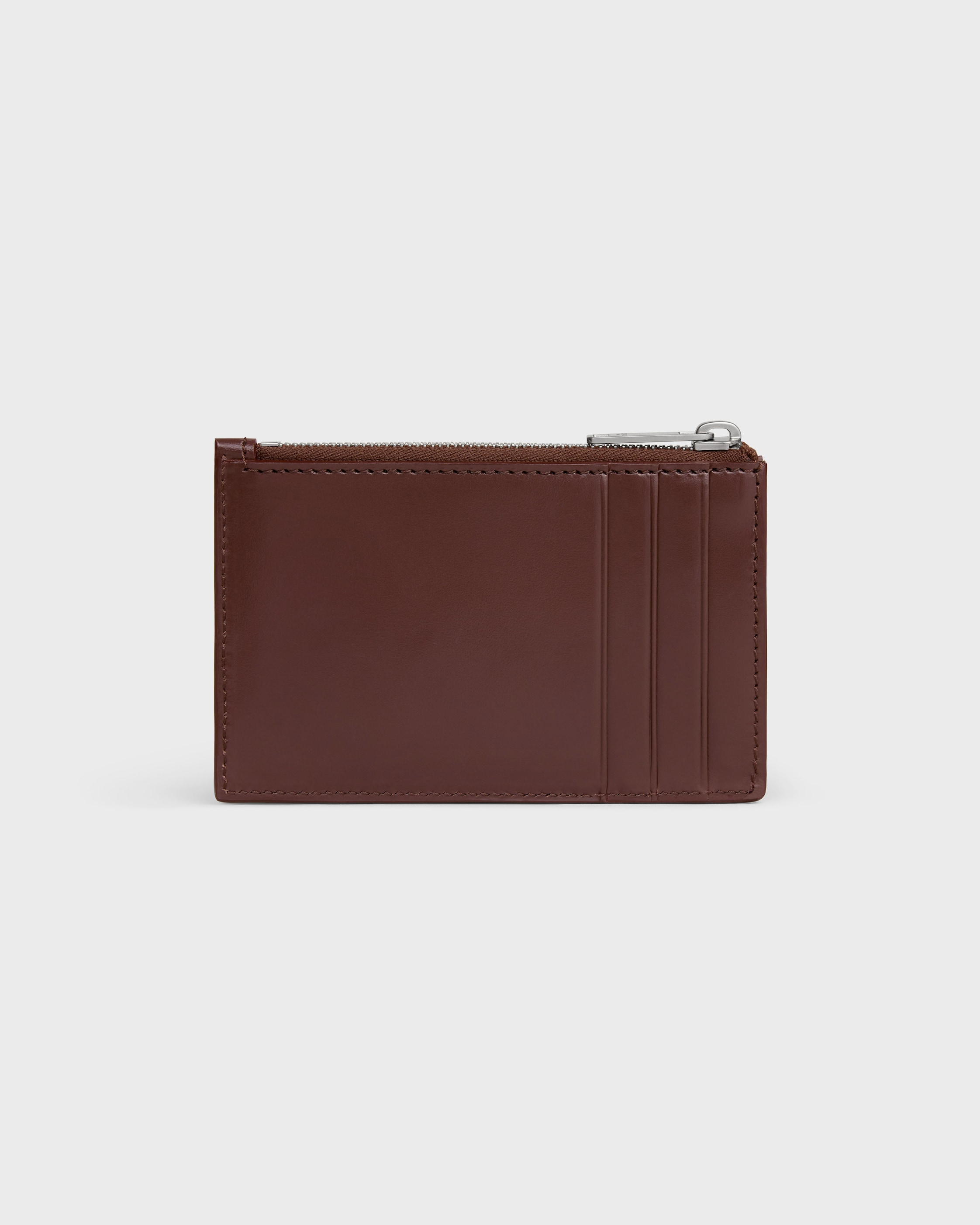 ジップ付きカードホルダー / トリオンフ エンボス加工入りサテンド