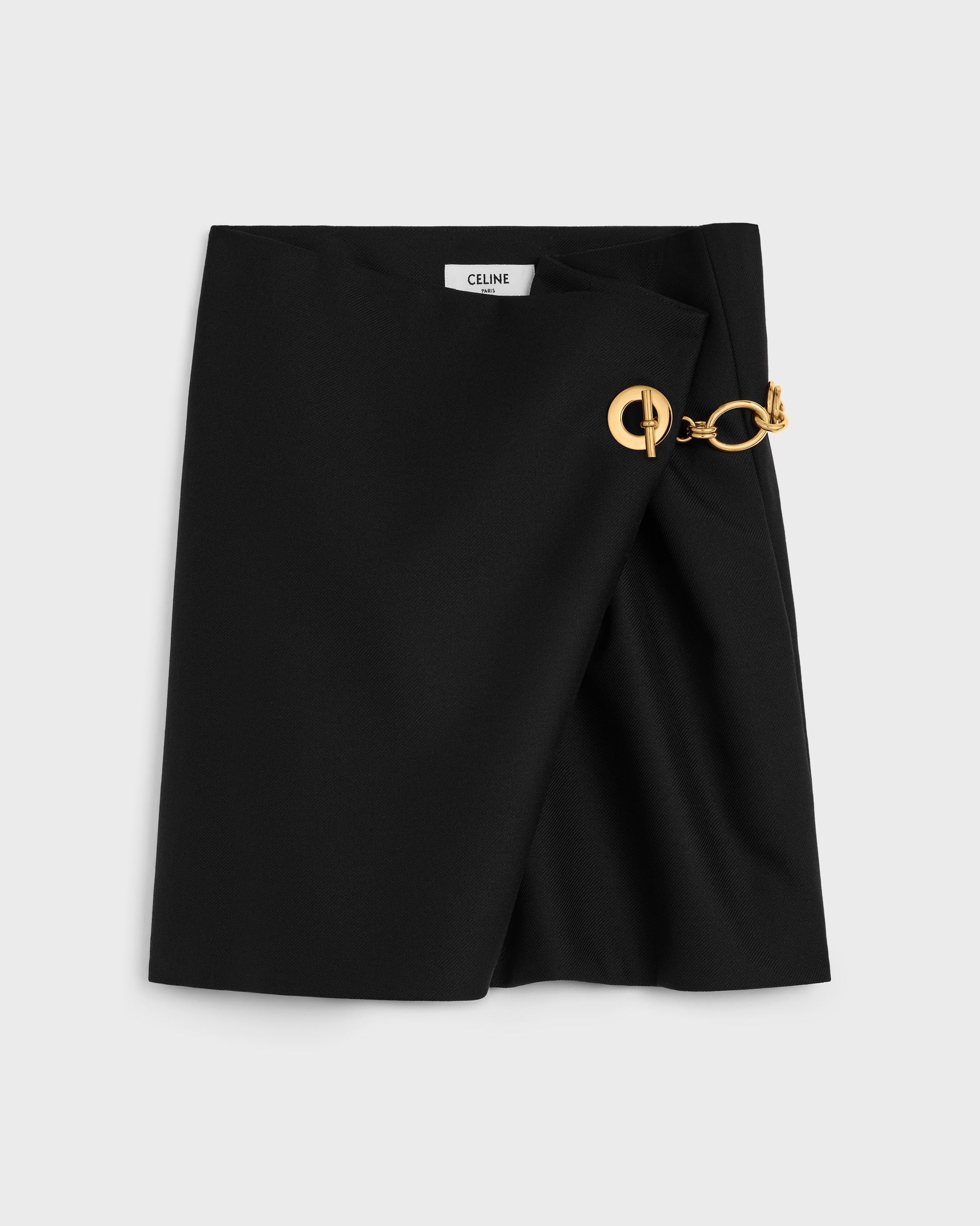 mini skirt IN mohair wool - BLACK | CELINE