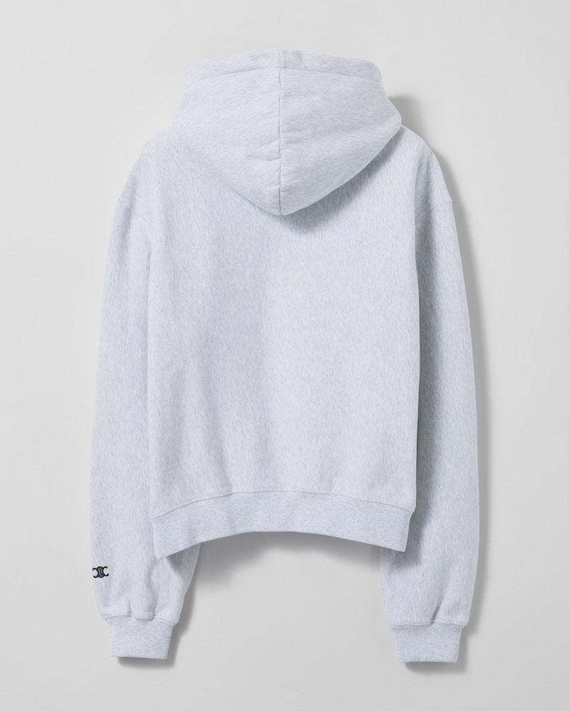 hoodie molleton coton - GREY / BLACK / OFF WHITE -  - 1 | CELINE