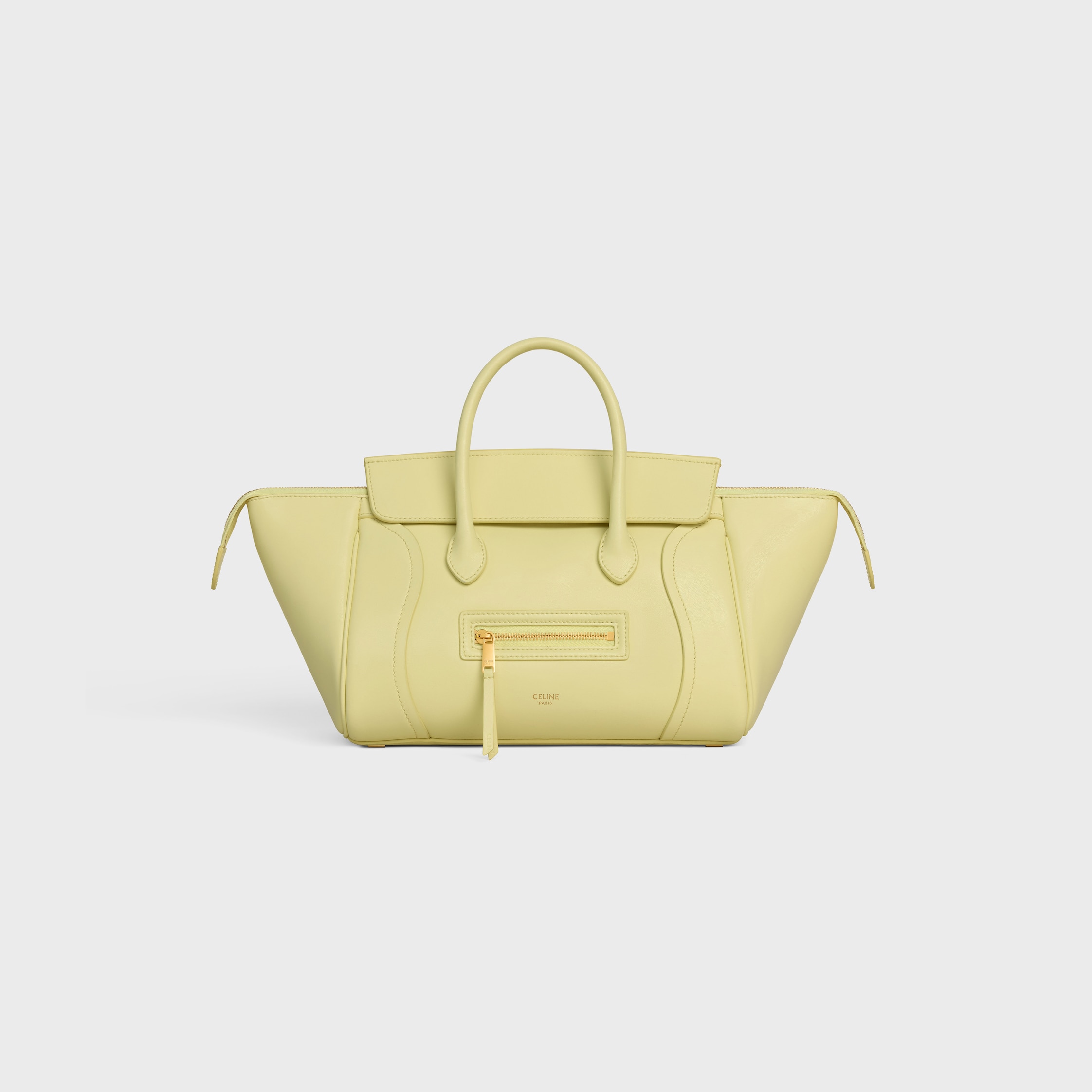 LITTLE LUGGAGE IN SUPPLE SHINY LAMBSKIN - CITRUS | CELINE