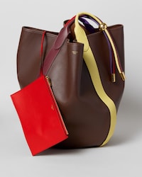 BOLSO DROP BUCKET DE PIEL DE BECERRO LISA - CHOCOLATE/MULTICOLOR - NOVEDADES - 2 | CELINE