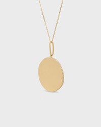 Medaille Celine Large Necklace in Yellow Gold and Diamonds - Yellow Gold and White - FINE JEWELLERY - 2 | CELINE