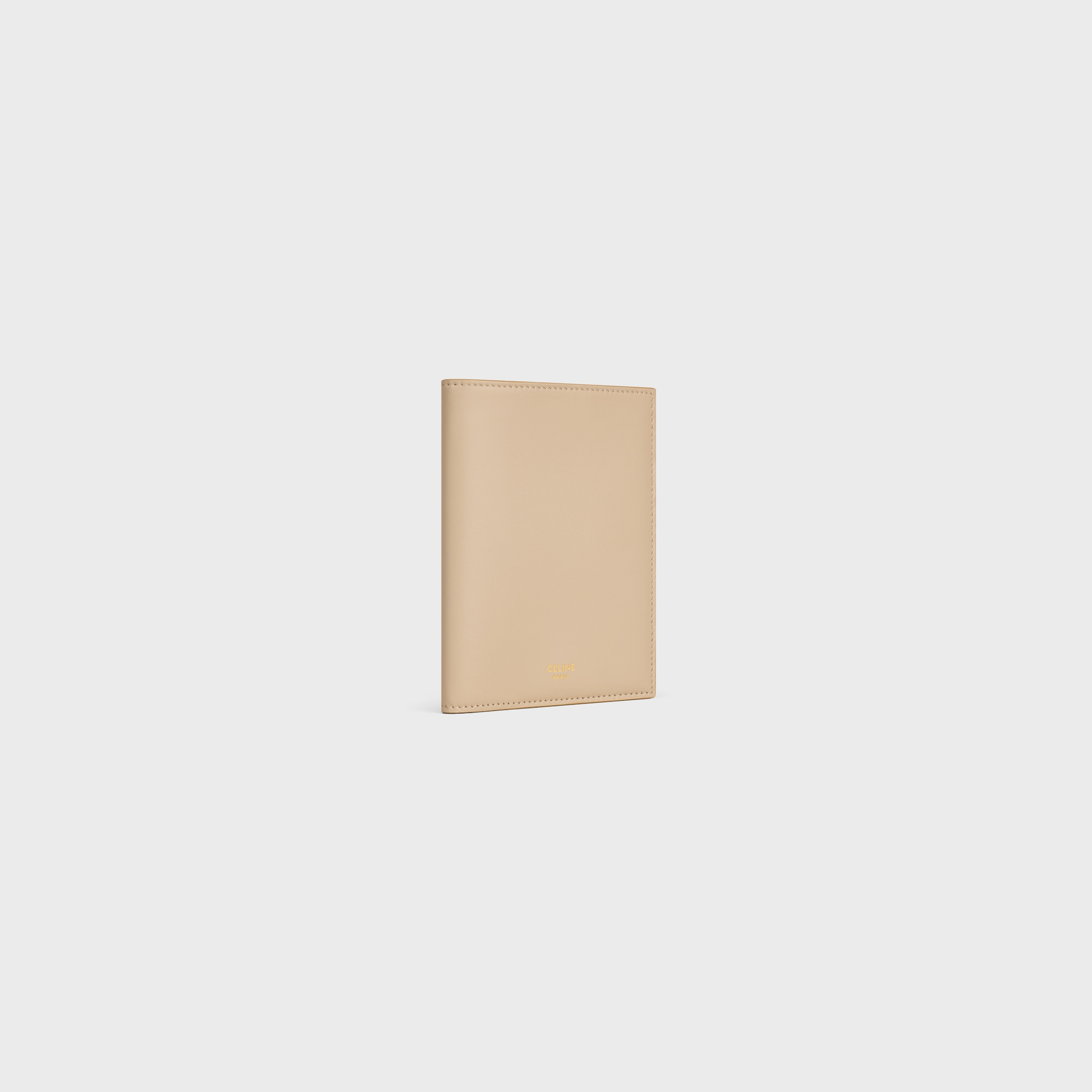 PASSPORT COVER IN SMOOTH CALFSKIN - DEEP IVORY / SANDCASTLE | CELINE