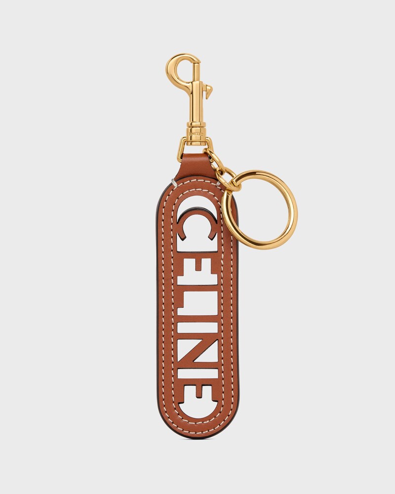 PERFORATED KEYRING CHARM CELINE IN SMOOTH CALFSKIN - TAN - CHARMS AND ACCESSORIES - 1 | CELINE