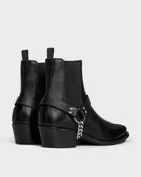 CELINE CAMARGUE BOTTINE CHELSEA BIKER EN CUIR DE VEAU - TANNAGE VÉGÉTAL - Noir -  - 2 | CELINE